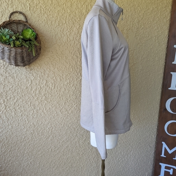 The north face full zip gray jacket fleece lined women's  size L - Picture 5 of 7
